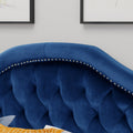 Queen&Full Sized Headboard Queen Navy Blue Velvet