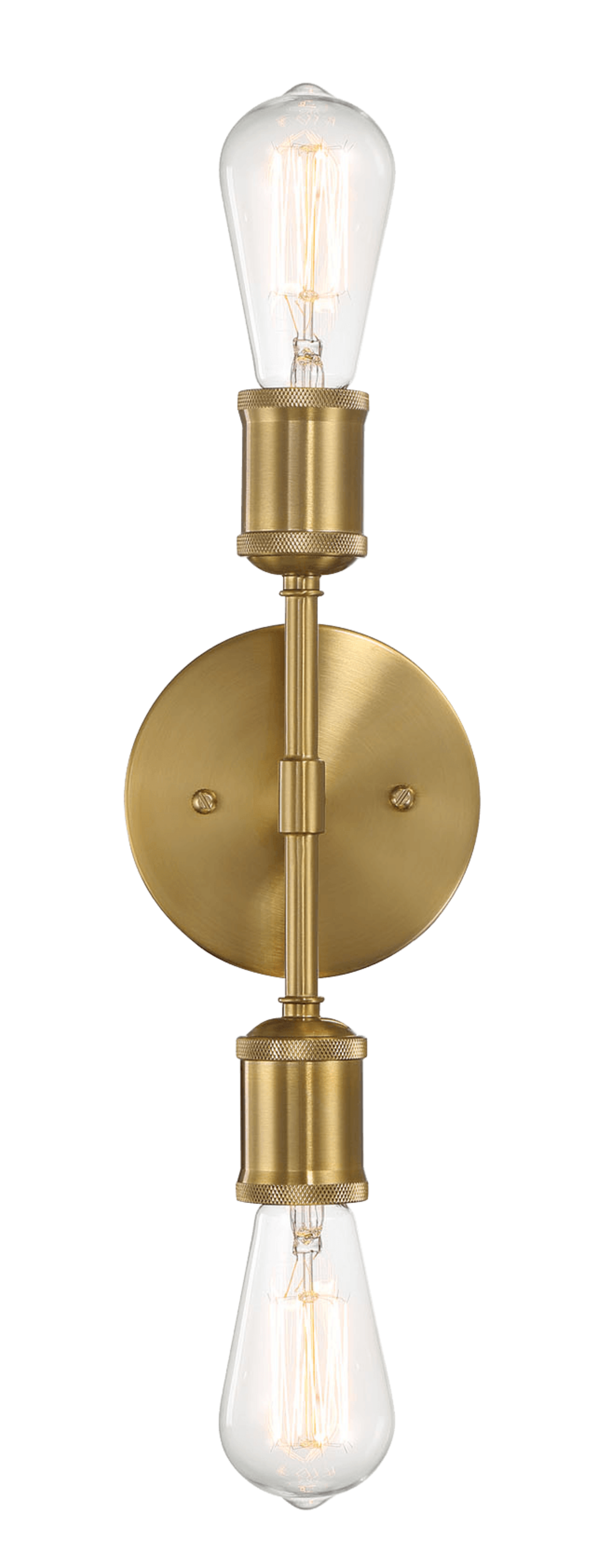 Reverie Double Lights Bathroom Wall Sconce Over Mirror Bedroom Hallway Entryway 5"W 10.75"H 5"E Clear,Gold Brass,Glass,Metal