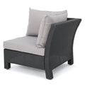 Antibes V Shape Sofa Set Grey Table Corner Grey Fabric