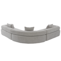 Arrived Oversized Combination Sofa,Curved Sofa,Upholstered 4 Seater Couch For Living Room, Modern Modular 3 Piece Free Combination, Semicircular Modular Sofaboucle, Gray Gray Polyester Primary Living Space Soft Tight Back Modern Square Arms Foam