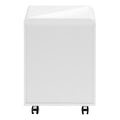 File Cabinet, Rolling Mobile, Storage Drawers, Printer Stand, Office, Work, Glossy White Laminate, Contemporary, Modern White Mdf