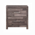 Dark Oak 2 Drawer Nightstand Oak 2 Drawers Bedroom Rectangle Drawers Oak Solid Wood Mdf