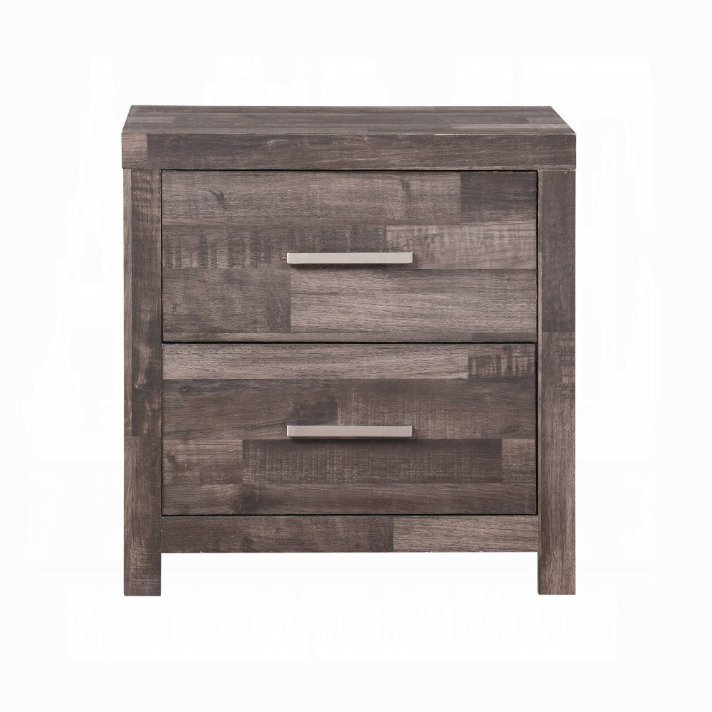 Dark Oak 2 Drawer Nightstand Oak 2 Drawers Bedroom Rectangle Drawers Oak Solid Wood Mdf