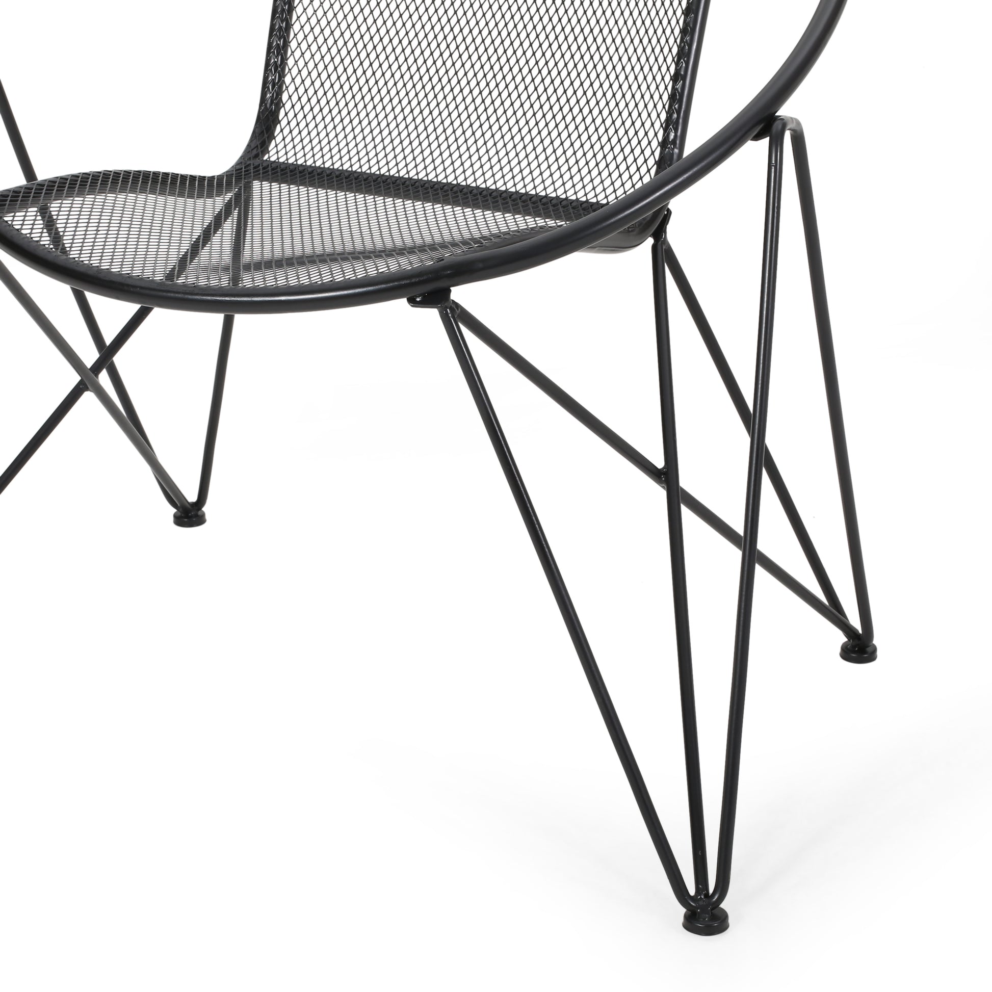 Georgia Chair Set Of 2 Matte Black Iron