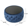 Ottoman Dark Blue Velvet