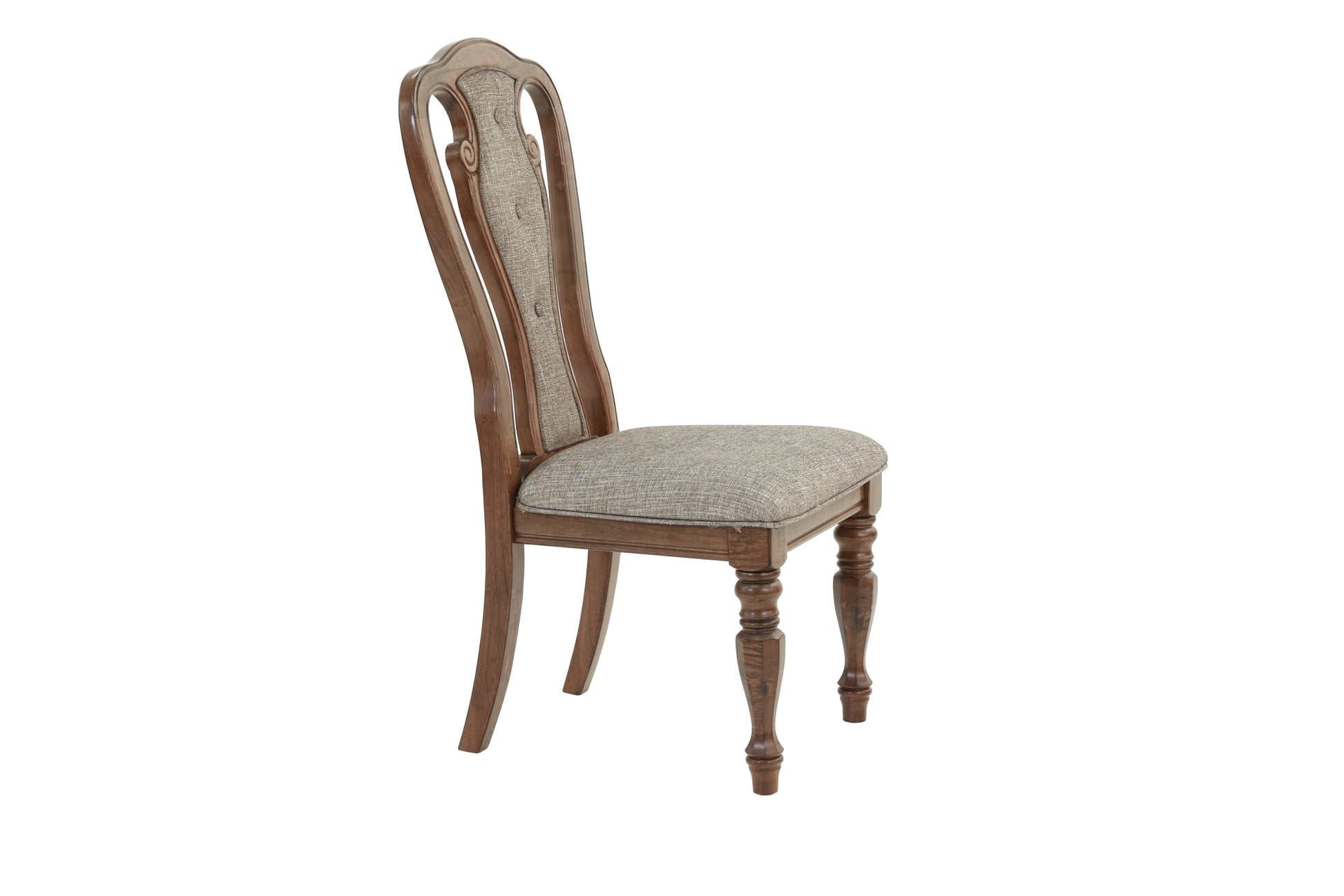 Set Of 2 Dining Chairs Upholstered Tufted Unique Design Chairs Back Cushion Seat Dining Room Brown Brown Dining Room Contemporary,Modern,Transitional Dining Chairs Solid Wood