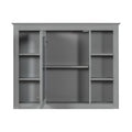 36'' Bathroom Vanity With Medicine Cabinet, Modern Bathroom Storage Cabinet With 2 Soft Closing Doors And 4 Drawers, Single Sink Bathroom Vanity Grey Bathroom Ceramic,Solid Wood Mdf