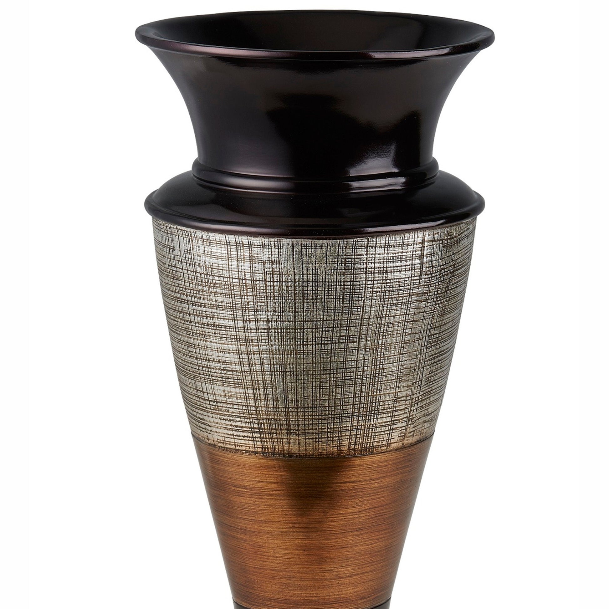 17.5" Tall Polyresin Decorative Vase "Naomi", Egyptian Design Multicolor Polyresin
