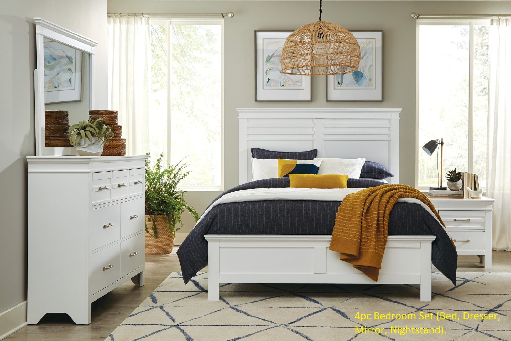 7 Drawers White Finish Dresser Transitional Style Wooden Bedroom Furniture 1Pc White Bedroom Transitional Wood