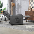 Coolmore Recliner Chair, Electric Recliner Chairs For Adults, Side Pocket Power Reclining Chair Pocket Springs Seat Cushion, Corduroy Fabric Recliner Sofa For Living Room, Bedroom, Home Theater Dg Dark Gray Foam Corduroy