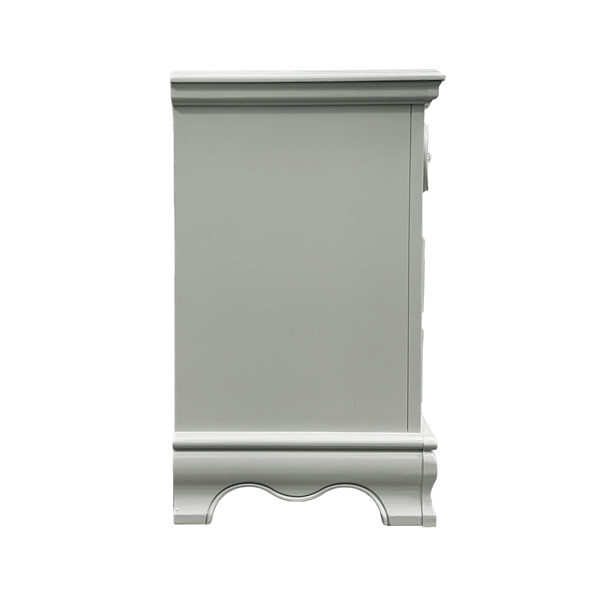 Flora Nightstand, Gray Finish Bd02205 Gray Wood