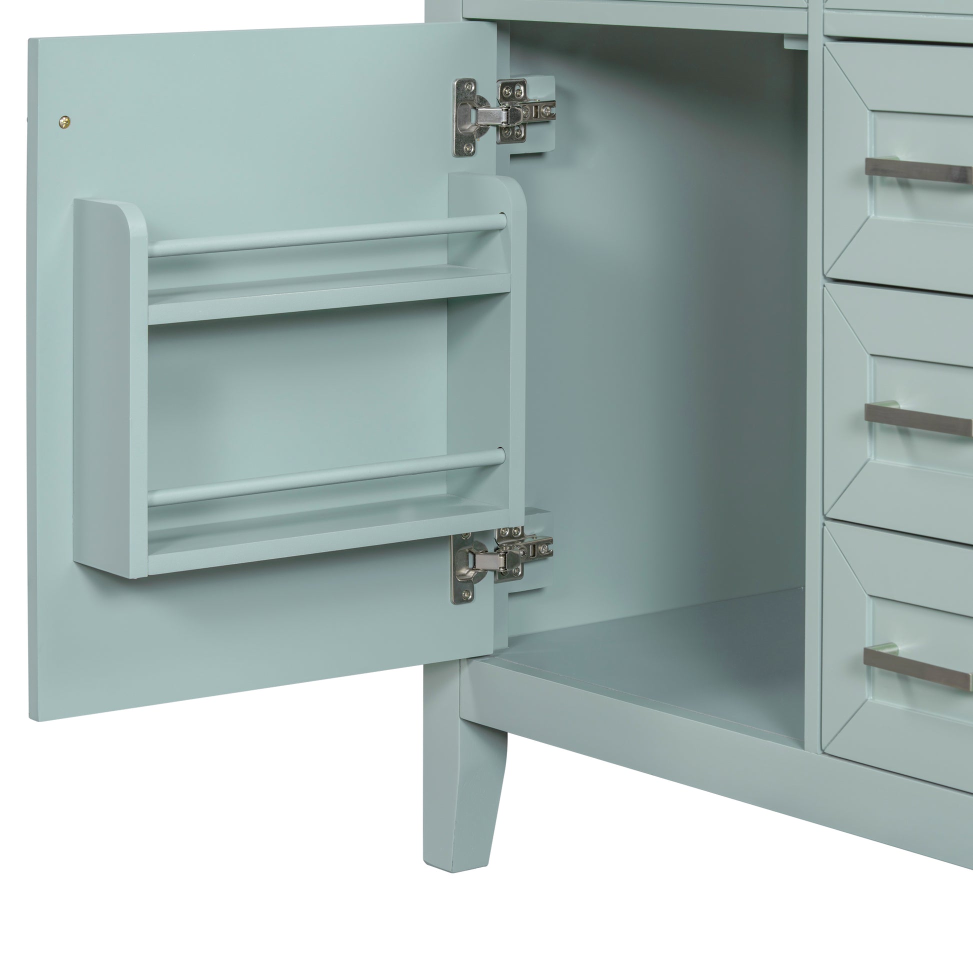 30" Bathroom Vanity With Sink Combo, Green Bathroom Cabinet With Drawers, Solid Frame And Mdf Board Old Sku:N725S999222F Green Solid Wood Mdf