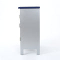 Tile Front Cabinet Navy Blue Wood