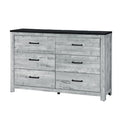 Kicks Grey Wash Dresser Gray Wash Solid Wood Mdf