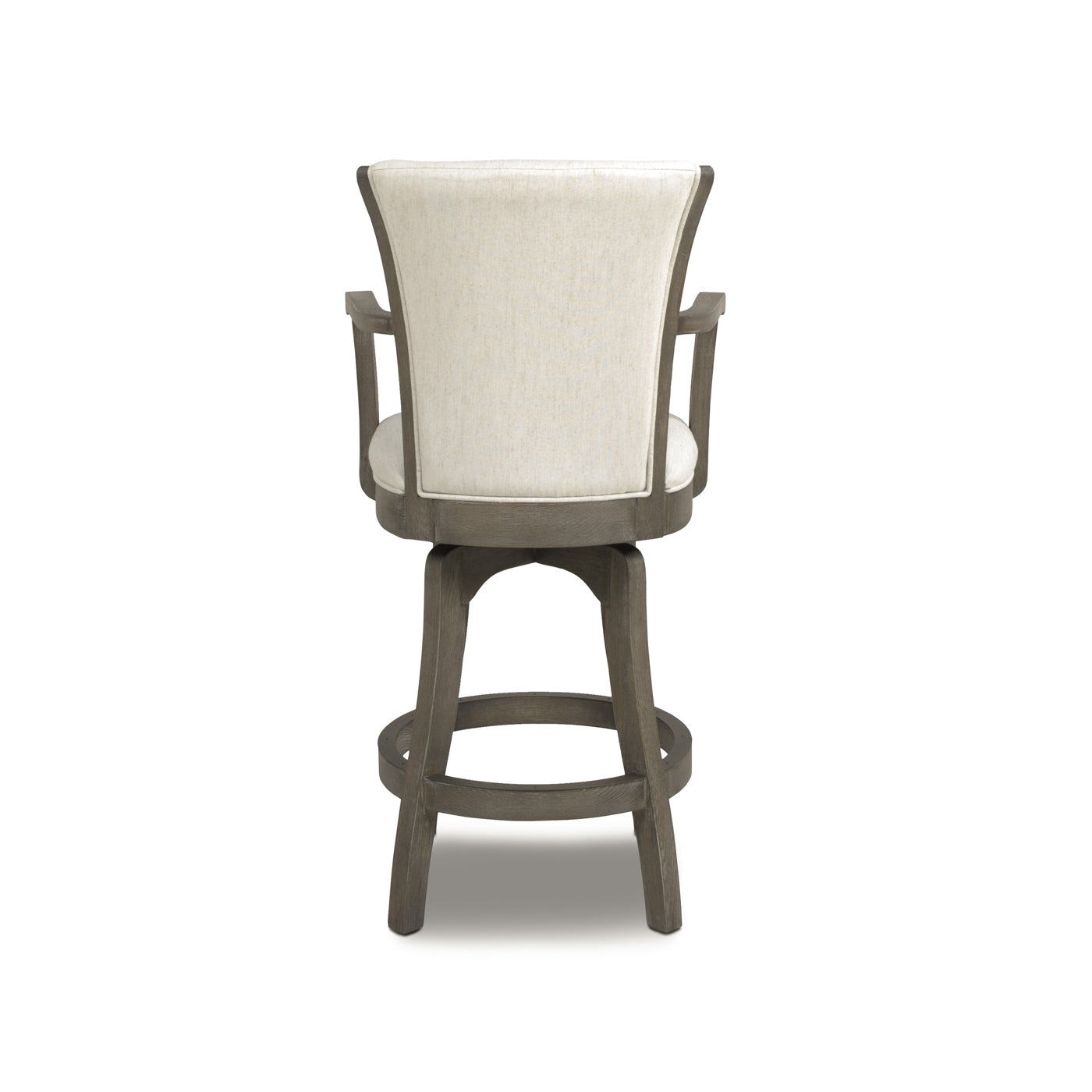 Williams 27In Swivel Counter Height Bar Stool, Natural White Linen White Foam Linen