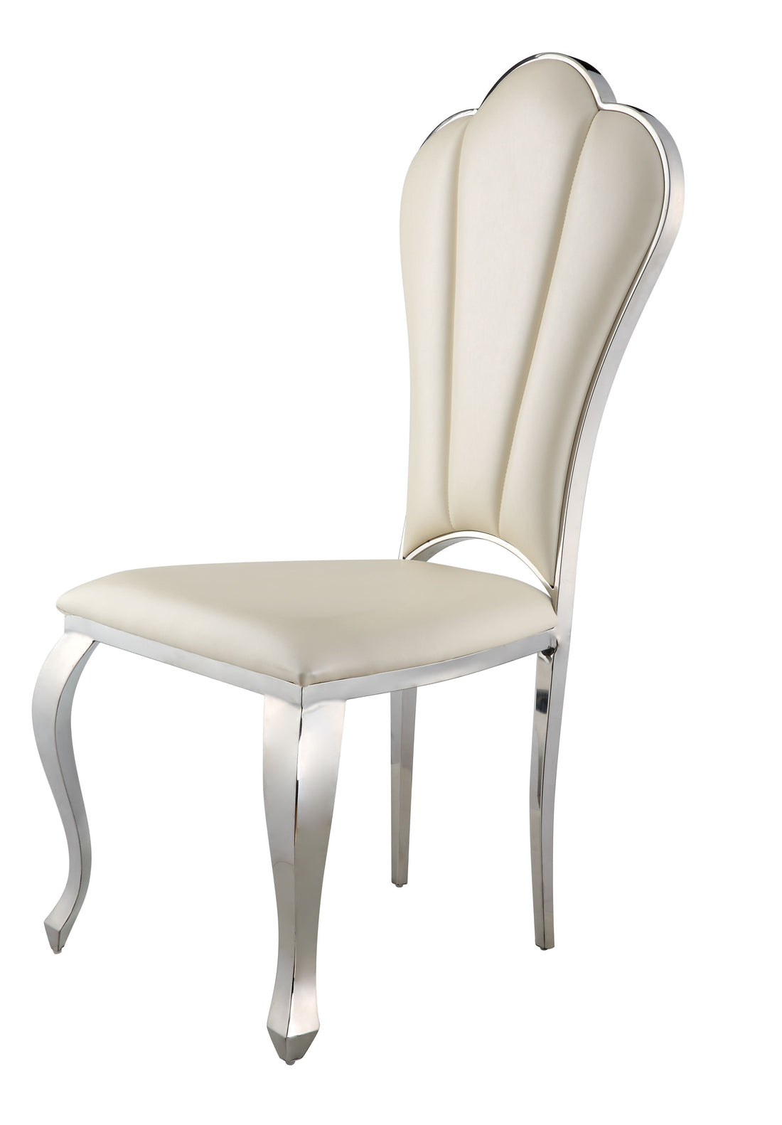 Beige Side Chair With Tufted Back Set Of 2 Solid Beige Dining Room Side Chair Solid Back Set Of 2 Faux Leather