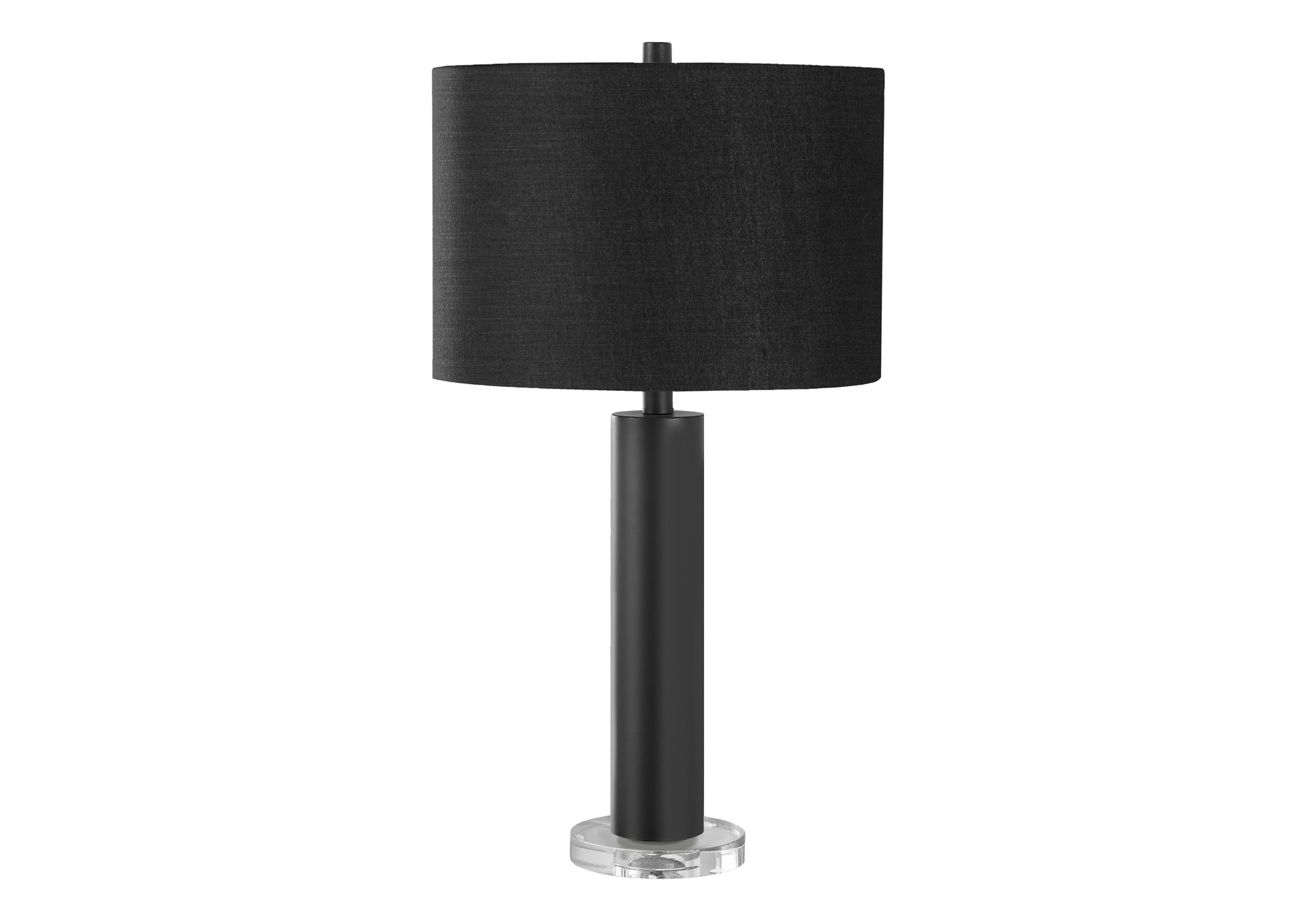 Lighting, 28"H, Table Lamp, Black Metal, Black Shade, Contemporary Black Acrylic