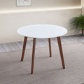 Carlton White Top Dining Table Brown,White Seats 4 Brown Dining Room Rubberwood Oval Mdf,Solid Wood