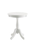 Alger White Finish Accent Table White Synthetic Wood