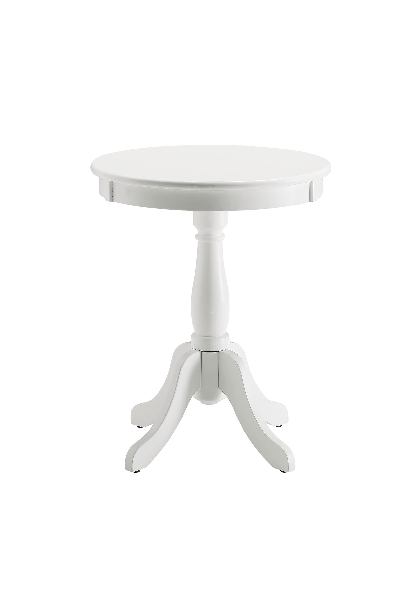 Alger White Finish Accent Table White Synthetic Wood