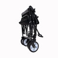 Minimeetall Strap Collapsible Foldable Wagon Cart With Strapping System, Beach Wagonutility Cartutility Wagon Grocery Cart For Camping Shopping Sports Gardeing Fishing Supports 225Lbs Black Black