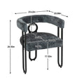 Coolmore Contemporary Designed Chenille Fabric Upholstered Accent Dining Chair Barrel Side Chairs Kitchen Armchair For Living Room Set Of 2 Gray Chenille Gray Foam Chenille