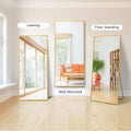 Dolonm 65X22 Inch Full Length Mirror, Modern Design Standing Floor Mirror, Full Body Mirror For Living Room, Bedroom, Bathroom, Cloakroom, Hallway, Gold Aluminum Alloy Frame Golden Mirror