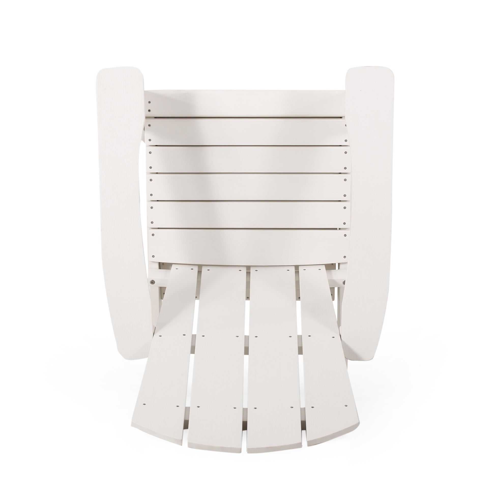 Hunter Adirondack Chair With Hideaway Ottoman White Wood