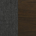 Set Of 2 Grey Fabric Upholstered Dining Chairs, Dark Walnut Solid Grey Dining Room Rectangular Dining Chairs Set Of 2 Fabric,Mdf