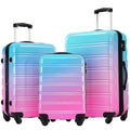 Hardshell Luggage Sets 3 Piece Gradient Color Expandable Suitcase With Spinner Wheels And Tsa Lock Lightweight 20