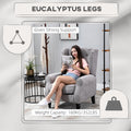 Homcom Button Tufted Accent Chair With High Wingback, Rounded Cushioned Armrests And Thick Padded Seat, Grey Grey Fabric