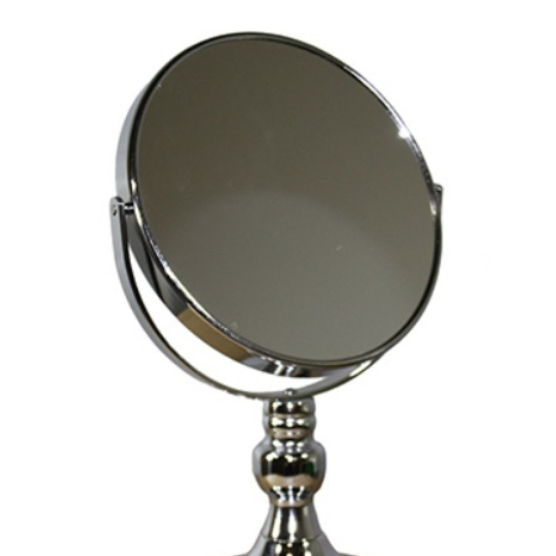 6.5" Diameter Chrome Make Up Mirror, X7 Magnification, Silver Finish Silver Metal