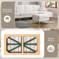 Coolmore U Shape Sectional Sofa With Ottomanreversible Sofa Couch For Living Room,Spacious Furniture,Durable Couch Removable And Machine Washable Cover White Teddy White Foam Velvet 4 Seat