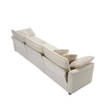 Modern Fabric Living Room Sofa 2 Piece Set, Two 2 Seater Sofa And One 3 Seater Sofa, Upholstery Large Deep Seat Set Of 3 Sofas With Comfortable Cushions And Pillows, Light Beige Corduroy Fabric Beige Corduroy 7 Seat