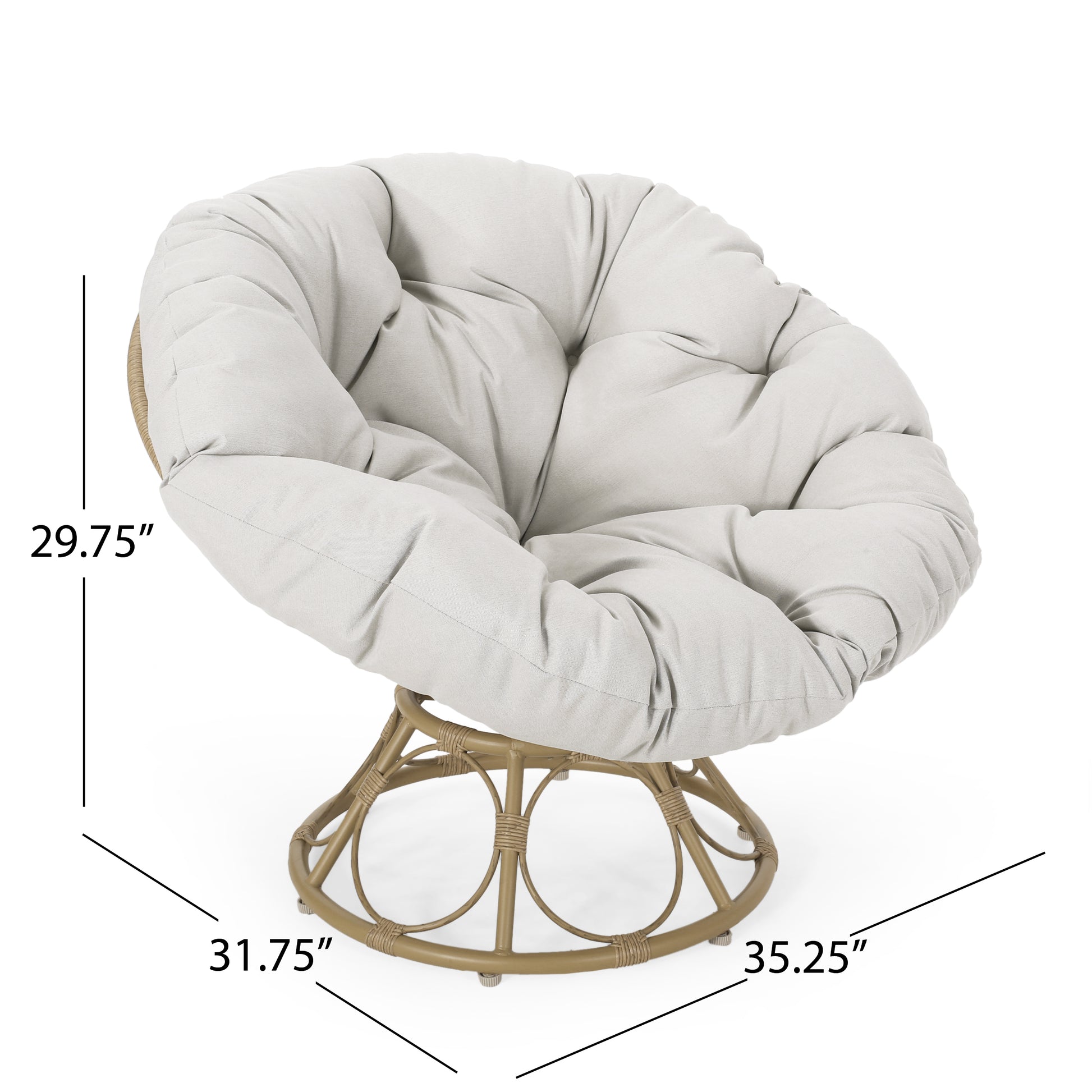 Mia Papasan Chair Brown Fabric