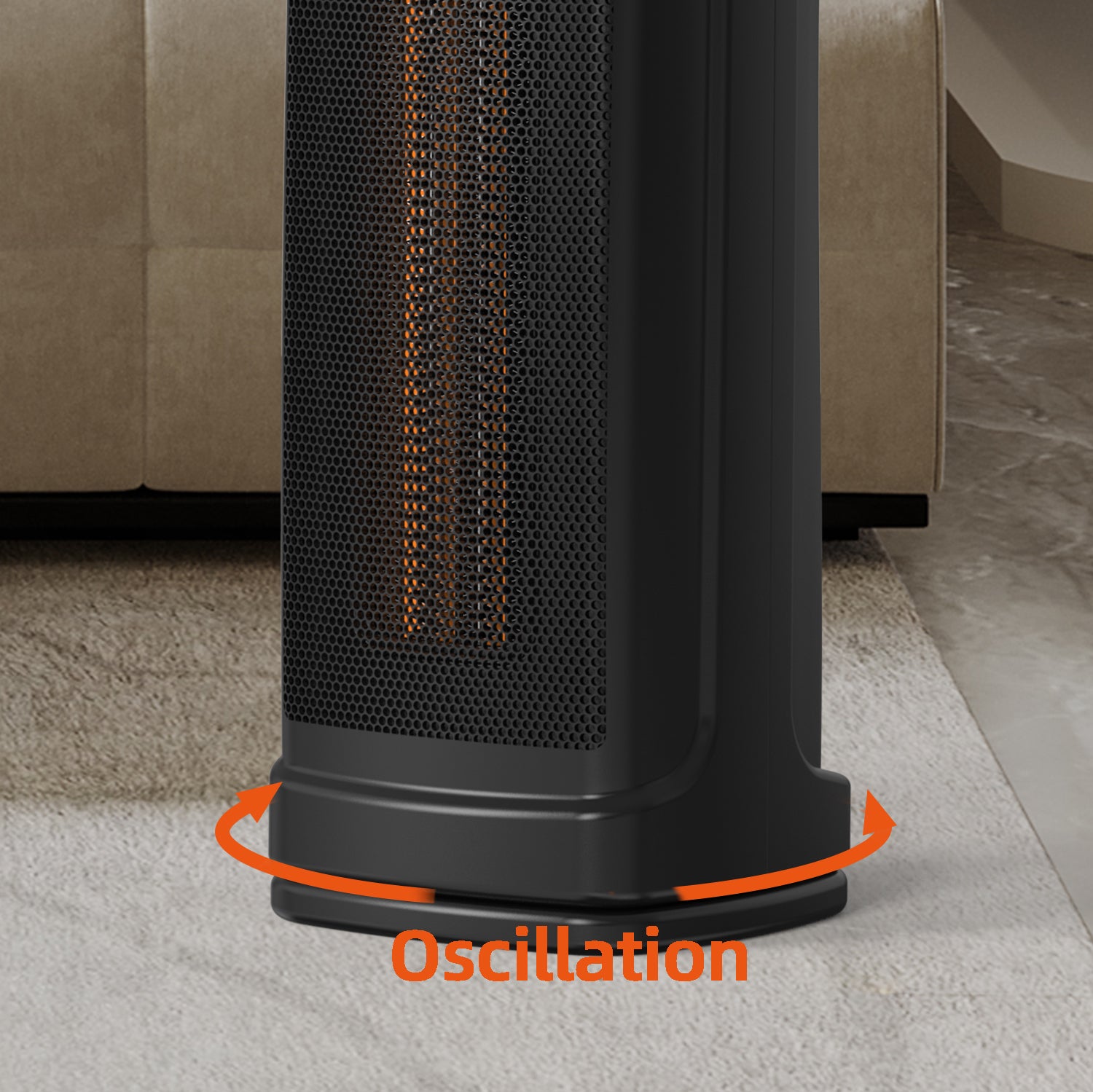 Space Heater, Portable Electric Heater With Adjustable Thermostat And Remote Control, Manual,Black Black Plastic