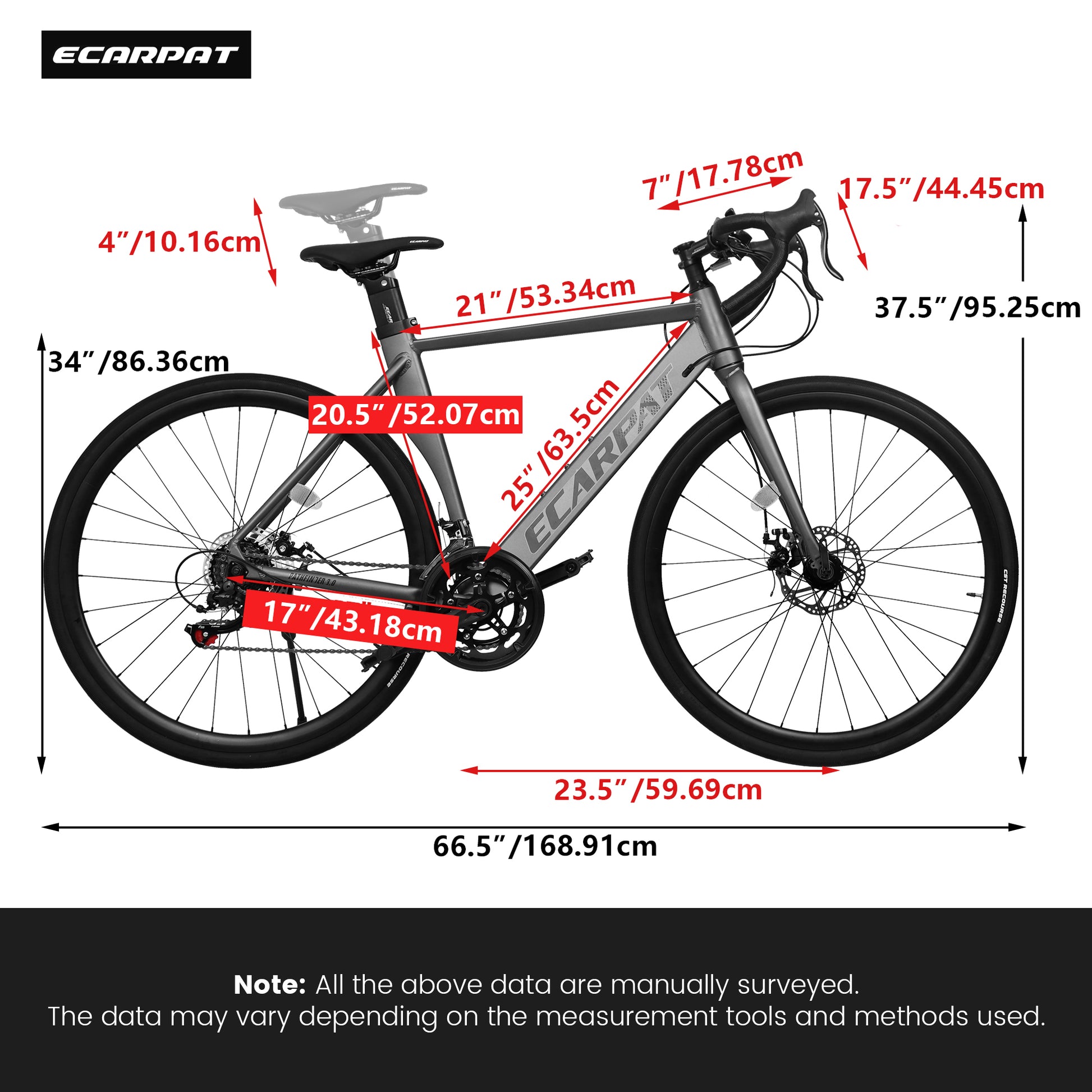 A28315 Road Bike, Suspension Fork, Aluminum Frame Disc Brakes, Men'S Women'S Road Bike Gray Aluminium