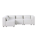 Modular Sofa Beige Chenille Fabric, Simple And Grand, The Seat And Back Is Very Soft. This Is Also A Knock Down Sofa Beige Chenille 4 Seat