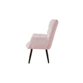 Modern Single Sofa Armchair With High Backrest Comfy Reading Chair For Small Spaces Living Room Bedroom Apartment Color:Pink Pink Teddy