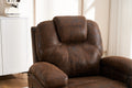 Oversized Single Sofa Armchair With Side Pockets Couches, For Living Room Meeting Room Bedroom Brown Faux Leather 1 Seat