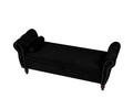 48.3 Inch Storage Bench, Modern Velvet Ottoman, Large Capacity Storage Bench With Armrest, Suitable For Living Room, Bedroom H Black Armrest Black Brown Velvet Primary Living Space Black Modern,Sporty Eucalyptus Wood Internal Storage Upholstered Metal &