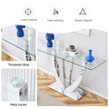 Modern Minimalist Rectangular Glass Table With 0.39 