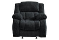 Stonic Ebony Glider Recliner Black Fabric