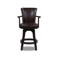 Williams 27In Swivel Counter Height Bar Stool, Vintage Brown Faux Leather Brown Foam Faux Leather