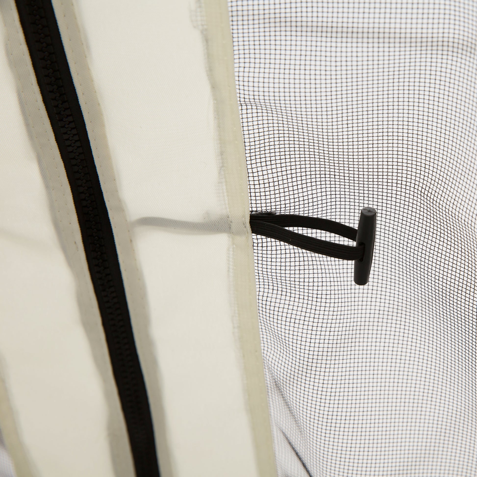 Outsunny 10' X 12' Universal Replacement Mesh Sidewall Netting For Patio Gazebos And Canopy Tents With Zippers, Sidewall Only , Beige Cream White Polyester