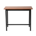 Pomeroy S 4 Caf Table Bench Set Walnut Black Rubber Wood