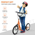 Aosom Youth Scooter Kick Scooter For Kids 5 With Adjustable Handlebar 16