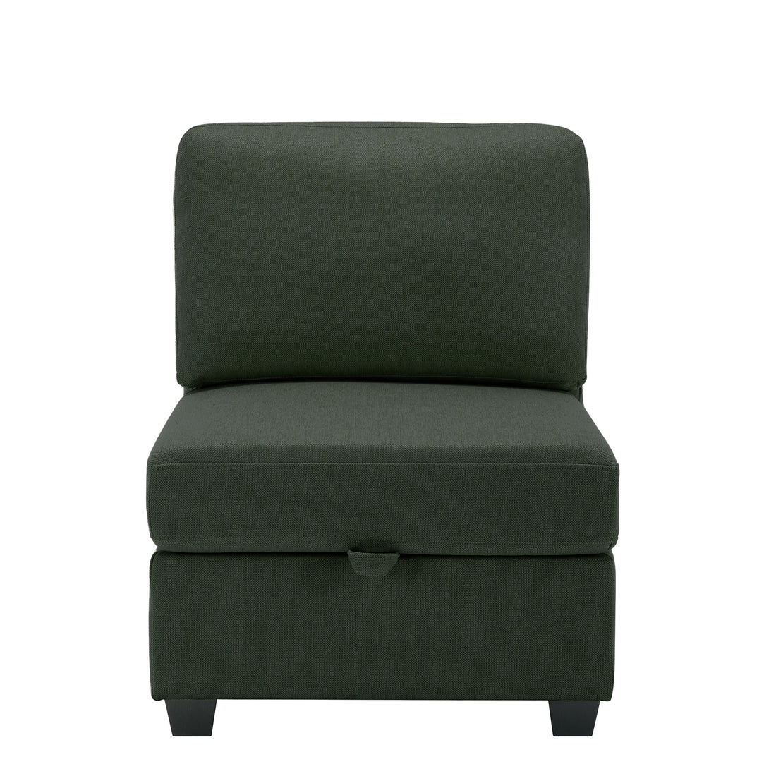 Palmilla Armless Sofa Green Green Polyester 1 Seat