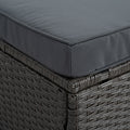 Patio Furniture, Outdoor Furniture, Seasonal Pe Wicker Furniture,7 Pcs Set Wicker Furniture With Lounger Sofa Yes Dark Gray Seats 6 Pe Rattan Iron Waterproof Fabric