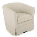 Swivel Chair With Loose Cover Natural Fabric